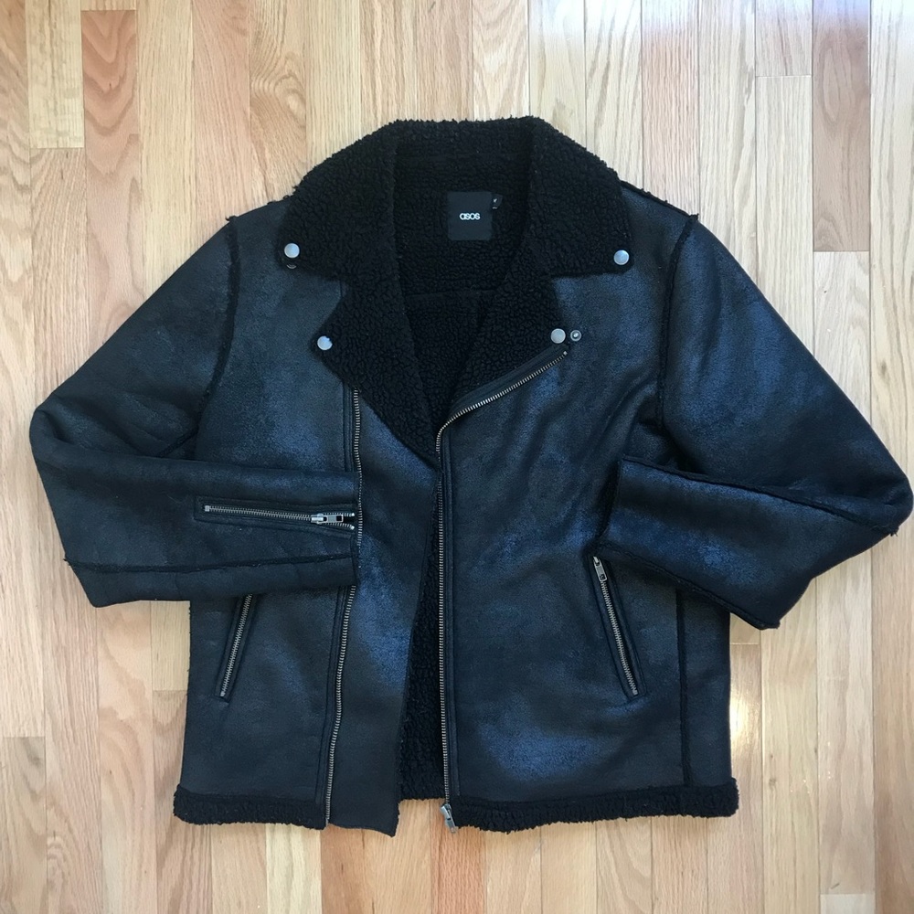 Asos Black Sherpa Jacket